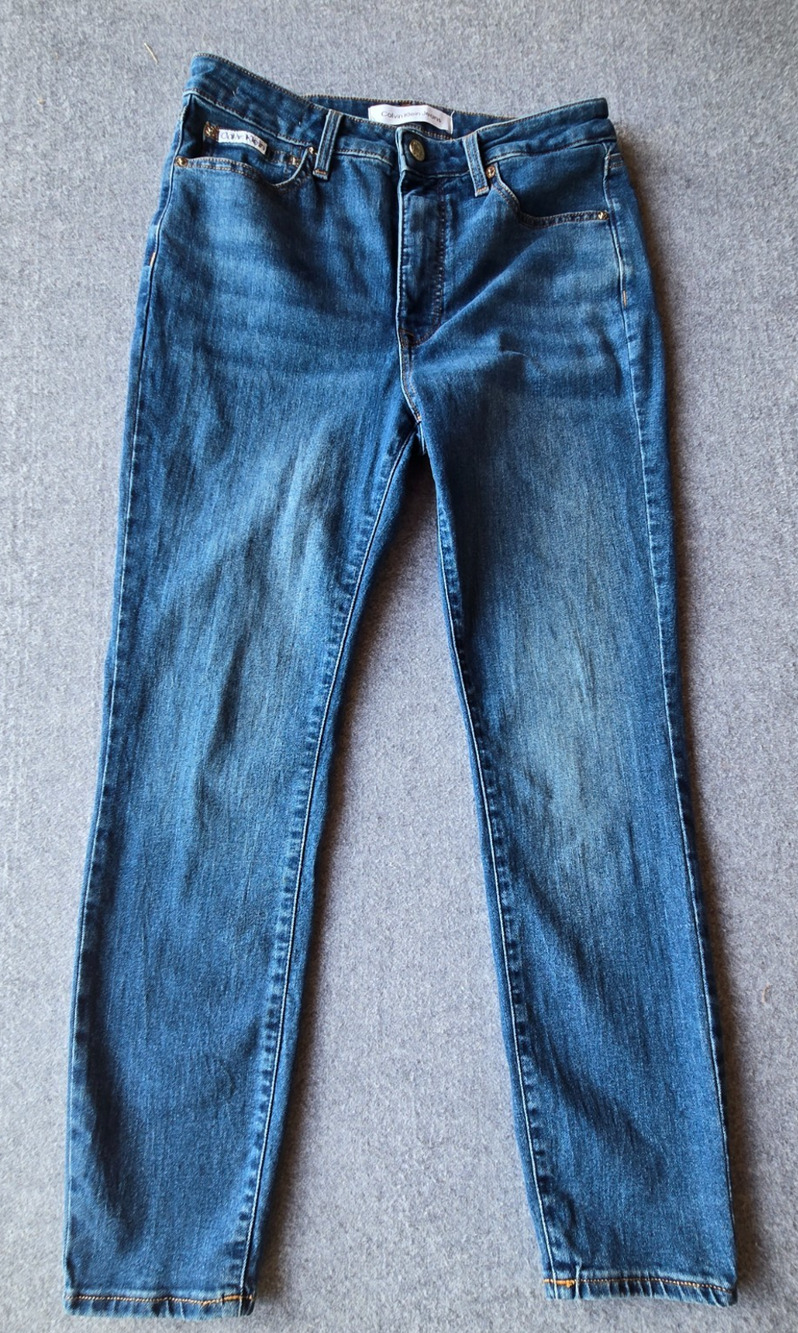 Calvin Klein Women's Jeans High Rise Skinny Ankle Med Wash Stretch Size 30